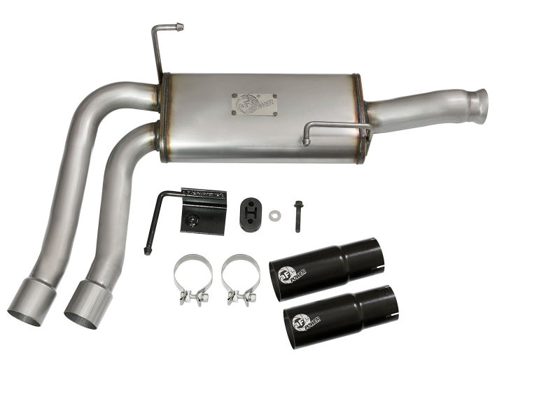 aFe Rebel Series CB Middle-Side Exit SS Exhaust w/ Black Tips 09-16 GM Silverado/Sierra V6/V8 - Burkken Auto Parts