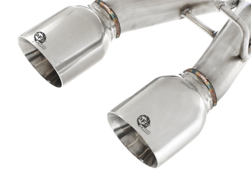 aFe MACHForce XP 2-1/2in SS-304 Cat-Back Exhausts w/ Polished Dual Tips 2008 VW Golf R32 V6-3.2L MKV - Burkken Auto Parts