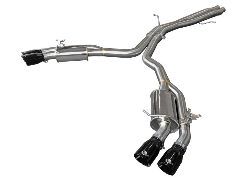aFe 18-20 Audi RS5 Coupe MACH Force-Xp 3in to 2.5in 304 SS Axle-Back Exhaust System (Quad Black Tip) - Burkken Auto Parts