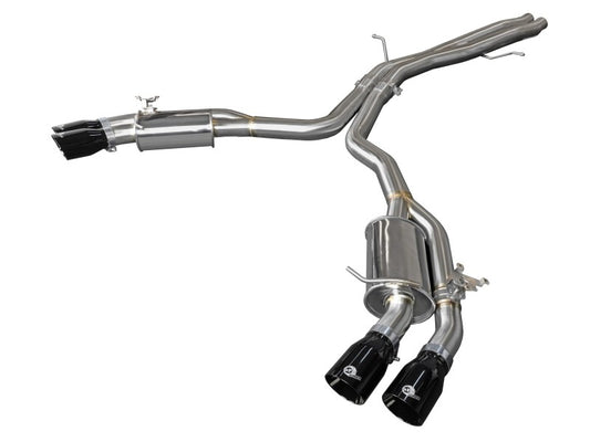 aFe 18-20 Audi RS5 Coupe MACH Force-Xp 3in to 2.5in 304 SS Axle-Back Exhaust System (Quad Black Tip) - Burkken Auto Parts