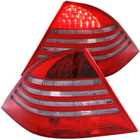 ANZO 2000-2005 Mercedes Benz S Class W220 LED Taillights Red/Smoke - Burkken Auto Parts