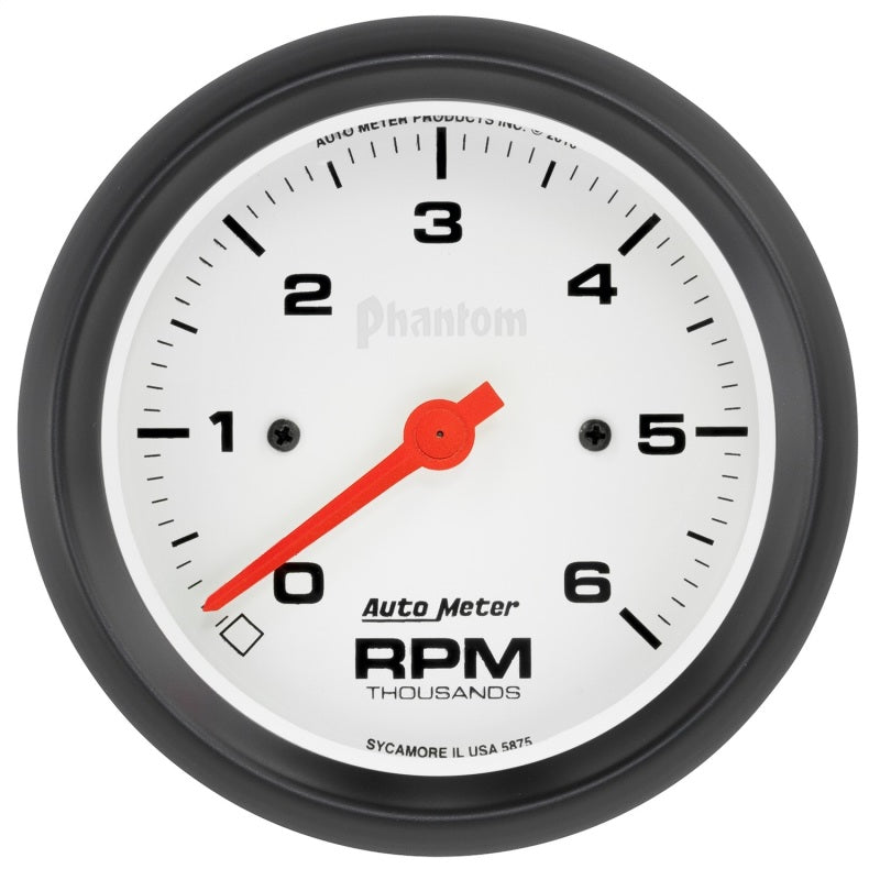 Autometer Phantom 6000RPM 3-3/8in. In-Dash Tachometer Gauge - Burkken Auto Parts