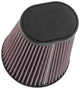 K&N Universal Clamp-On Air Filter 3-1/2in 10 Degree Flange 5-3/4in B 4-1/2in x 3-1/4in T 7in H - Burkken Auto Parts