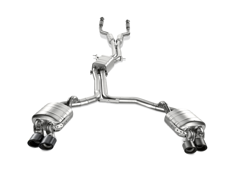 Akrapovic 13-17 Audi S6 Avant/Limousine (C7) Evolution Line Cat Back (Titanium) w/ Carbon Tips - Burkken Auto Parts