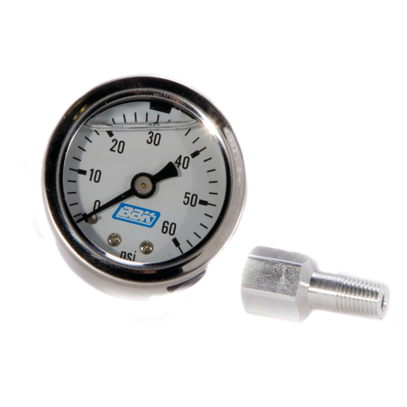 BBK Liquid Filled EFI Fuel Pressure Gauge 0-60 PSI - Burkken Auto Parts