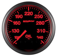 Autometer Elite 52mm 100-340 Deg F Oil Temp Peak & Warn w/ Electronic Control Gauge - Burkken Auto Parts