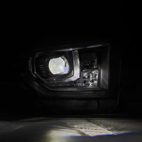 AlphaRex 14-21 Toyota Tundra LUXX-Series LED Proj Headlights Blk w/Actv Light & Seq. Sig + DRL - Burkken Auto Parts