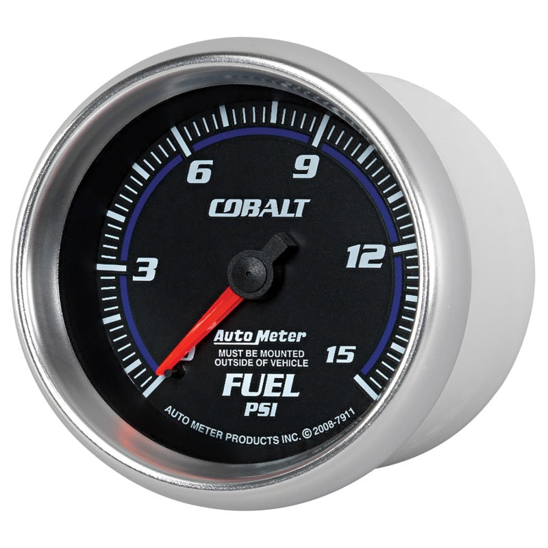 Autometer Cobalt 2-5/8in  Mechanical Fuel Pressure Gauge 0-15 PSI - Burkken Auto Parts