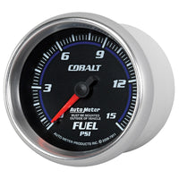 Autometer Cobalt 2-5/8in  Mechanical Fuel Pressure Gauge 0-15 PSI - Burkken Auto Parts