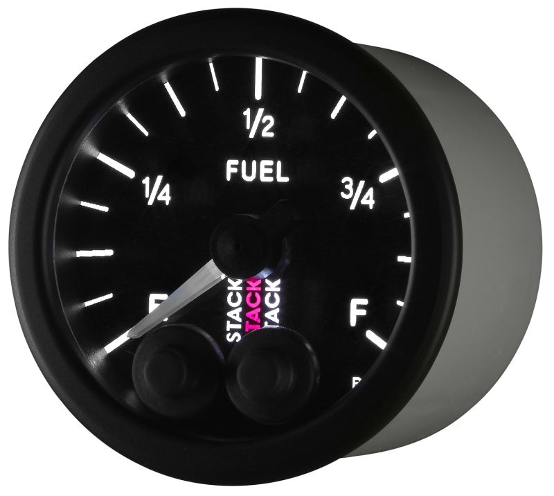 Autometer Stack 52mm 0-280 Ohm Programmable Pro-Control Fuel Level Gauge - Black - Burkken Auto Parts