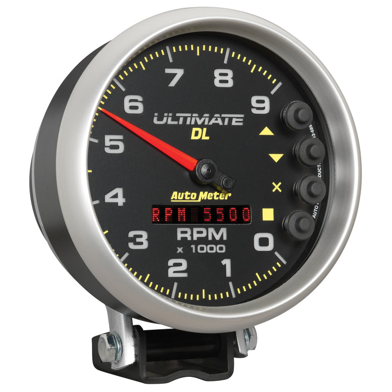 Autometer 5 inch Ultimate DL Playback Tachometer 9000 RPM - Black - Burkken Auto Parts