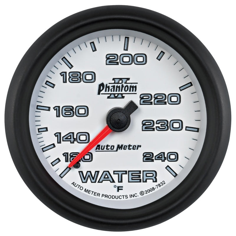 Autometer Phantom II 2-5/8in 120-240 Degree F Mechanical Water Gauge - Burkken Auto Parts