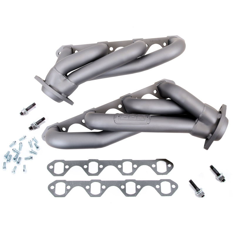 BBK 79-93 Mustang 5.0 Shorty Unequal Length Exhaust Headers - 1-5/8 Titanium Ceramic - Burkken Auto Parts