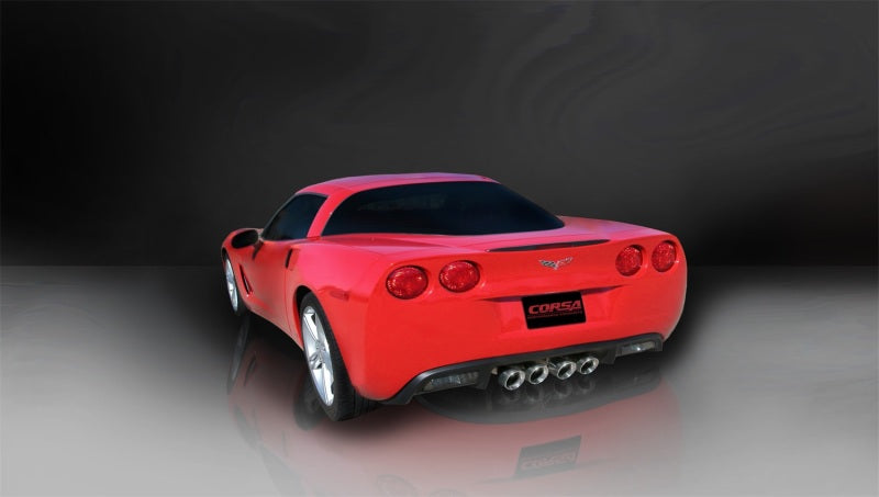 Corsa 2005-2007 Chevrolet Corvette C6 6.0L V8 Polished Xtreme Axle-Back Exhaust - Burkken Auto Parts