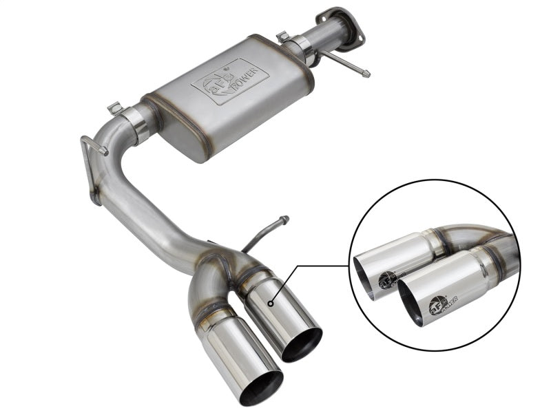 aFe Rebel Series CB 3in Middle Side Exit SS Exht w/Polish Tips 15-17 Chevy Colorado / GMC Canyon - Burkken Auto Parts