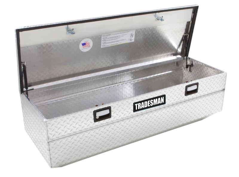 Tradesman Aluminum Flush Mount Truck Tool Box (56in.) - Brite - Burkken Auto Parts