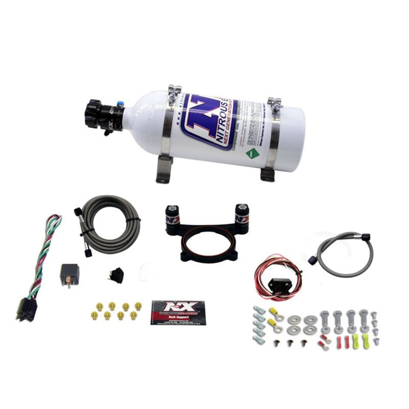 Nitrous Express 11-15 Ford Mustang GT 5.0L Coyote 4 Valve Nitrous Plate Kit (50-200HP) w/5lb Bottle - Burkken Auto Parts