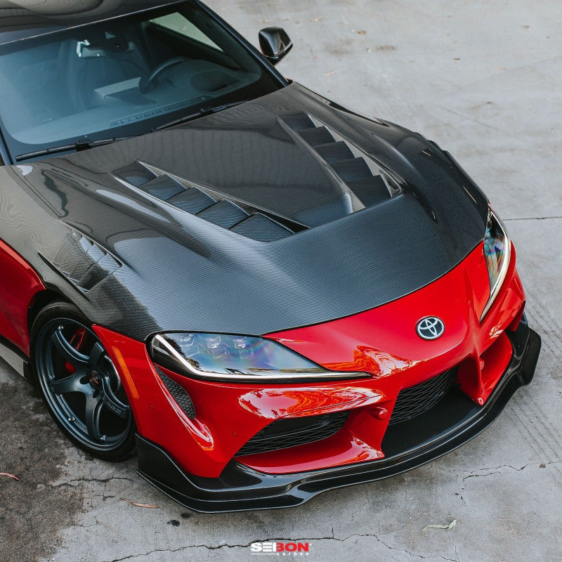 Seibon 2020+ Toyota GR Supra TV-Style Carbon Fiber Hood - Burkken Auto Parts