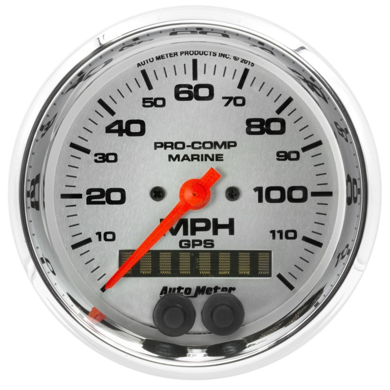 Autometer Marine Chrome Ultra-Lite 3-3/8in 120MPH GPS Speedometer Gauge - Burkken Auto Parts