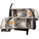 ANZO 1994-2001 Dodge Ram Crystal Headlights Chrome - Burkken Auto Parts