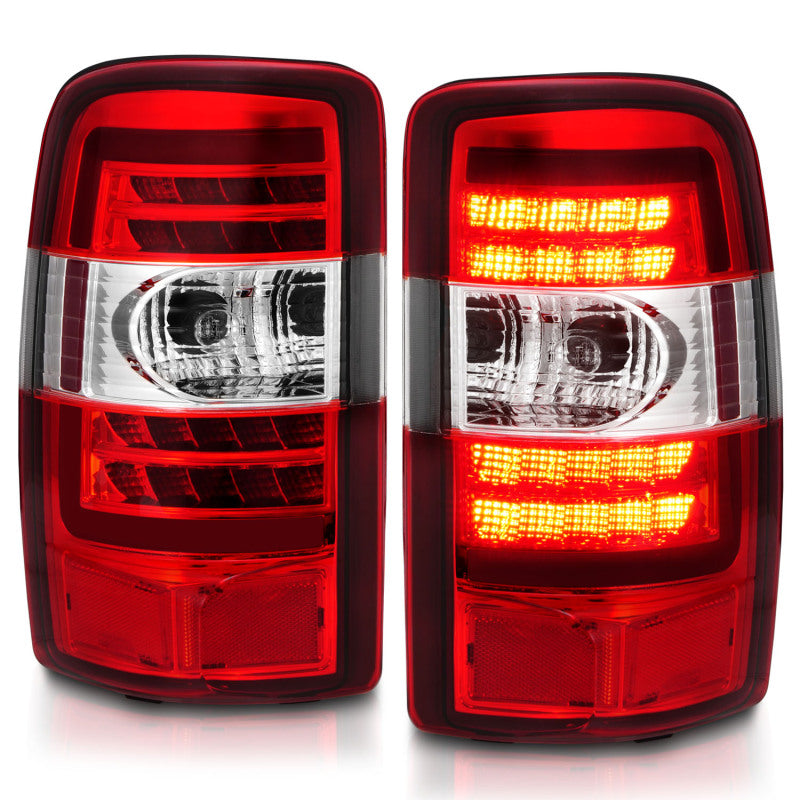 ANZO 2000-2006 Chevrolet Tahoe LED Tail Lights w/ Red Lens Chrome Housing - Burkken Auto Parts