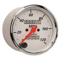 Autometer Arctic White 3-1/8in 0-120 MPH Mechanical Speedometer Gauge - Burkken Auto Parts