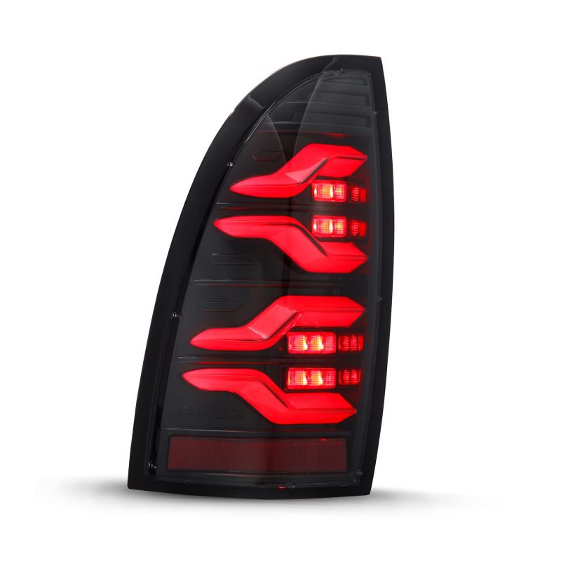 AlphaRex 05-15 Toyota Tacoma LUXX LED Taillights Alpha Blk w/Activ Light/Seq Signal - Burkken Auto Parts