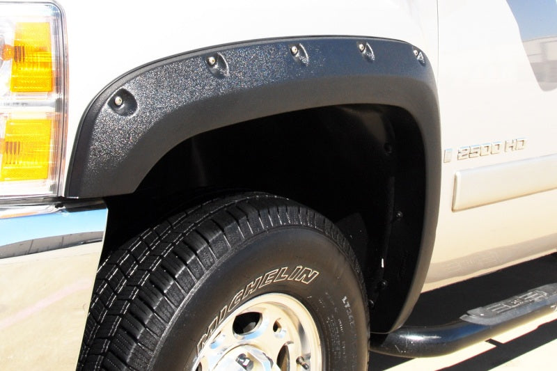 Lund 07-13 Chevy Silverado 1500 RX-Rivet Textured Elite Series Fender Flares - Black (4 Pc.) - Burkken Auto Parts
