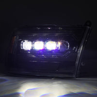 AlphaRex 09-18 Ram 2500 NOVA LED Proj Headlights Plank Style Alpha Blk w/Activ Light/Seq Signal/DRL - Burkken Auto Parts