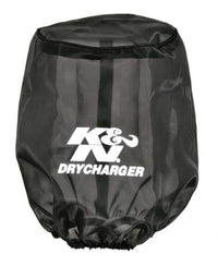 K&N Drycharger Air Filter Wrap Round Tapered Black 5.375in Base ID x 4.375in Top ID x 7 H - Burkken Auto Parts