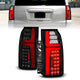 ANZO 15-20 Chevrolet Tahoe Sequential LED Tube Taillights Black - Burkken Auto Parts