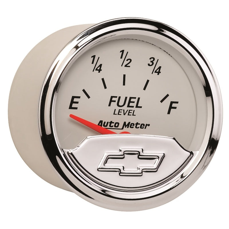 AutoMeter Gauge Fuel Level 2-1/16in. 240 Ohm(e) to 33 Ohm(f) Elec Chevrolet Heritage Bowtie - Burkken Auto Parts