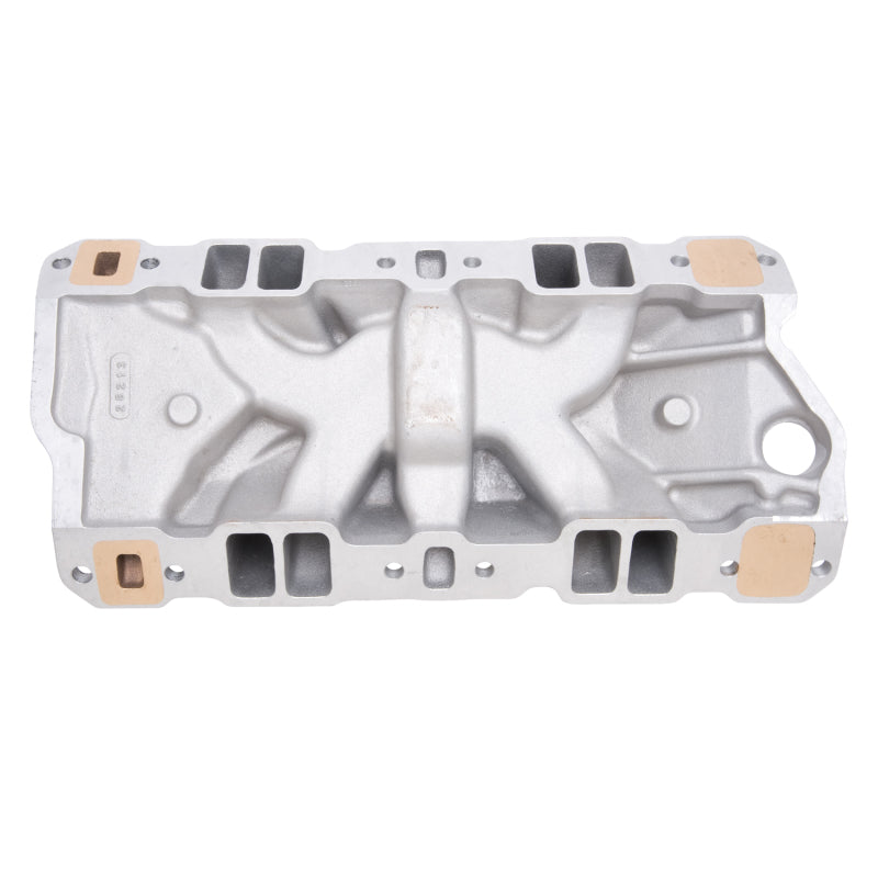 Edelbrock Manifold SBC 23-Degree Marine RPM 1955-1986 w/ Brass - Burkken Auto Parts