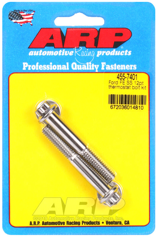 ARP Ford FE SS 12pt Thermostat Bolt Kit - Burkken Auto Parts