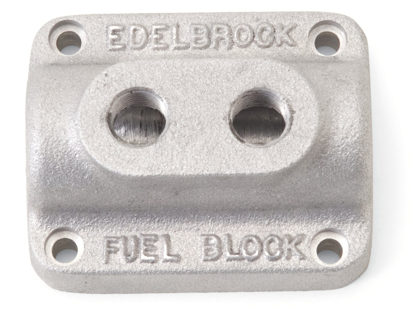 Edelbrock Fuel Block Dual Carburetor As Cast - Burkken Auto Parts
