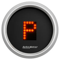 AutoMeter Gauge Gear Pos 2-1/16in. Incl Indicators Black Dial Red Led Silver Bezel - Burkken Auto Parts