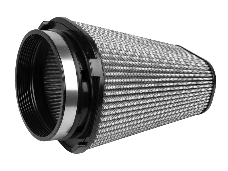 aFe MagnumFLOW Pro Dry S Air Filter (7.5x5.5in) F x (9x7in) B x (5.75x3.75in) T (Carbon) x 10in H - Burkken Auto Parts