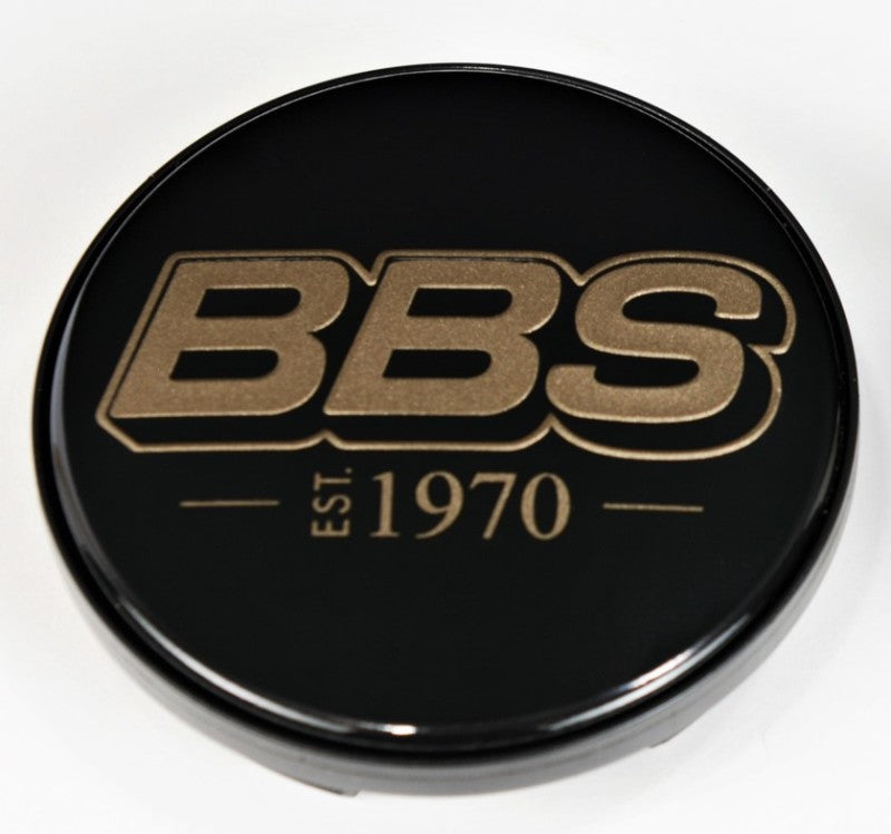 BBS Center Cap 56mm Black/Gold Est. 1970 Anniversary w/BBS Logo (5-Tab) - Burkken Auto Parts