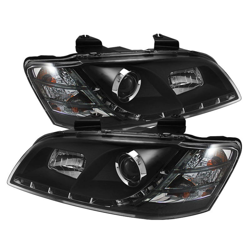 Spyder Pontiac G8 08-09 Projector Headlights DRL Black High H1 Low H7 PRO-YD-PG808-DRL-BK - Burkken Auto Parts