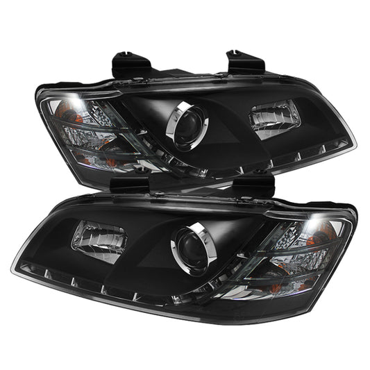 Spyder Pontiac G8 08-09 Projector Headlights DRL Black High H1 Low H7 PRO-YD-PG808-DRL-BK - Burkken Auto Parts