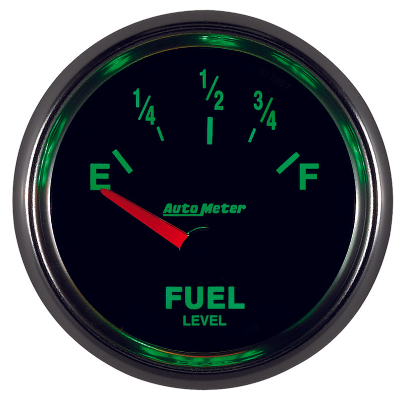 Autometer GS 52mm 0-90 ohms Short Sweep Electronic Fuel Level GM Gauge - Burkken Auto Parts