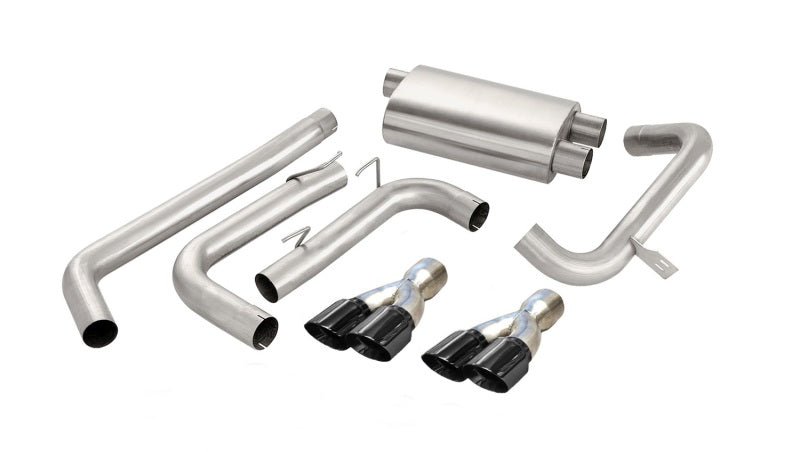 Corsa 1998-2002 Chevrolet Camaro Convertible Z28 5.7L V8 LS1 Black Tip Sport Cat-Back Exhaust - Burkken Auto Parts