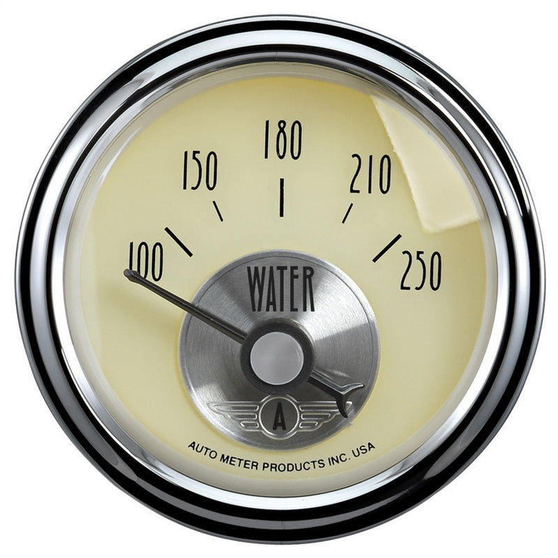 Autometer Prestige Antique Ivory Series 2-1/16in 100-250 Deg F Electric Water Temp Gauge - Burkken Auto Parts