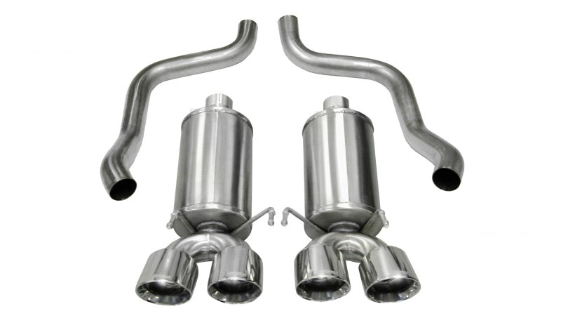 Corsa 2005-2007 Chevrolet Corvette C6 6.0L V8 Polished Xtreme Axle-Back Exhaust - Burkken Auto Parts