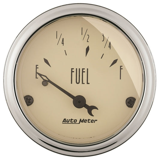 Autometer 2in 73 E/8-12 F Antique Beige Fuel Level Gauge - Burkken Auto Parts