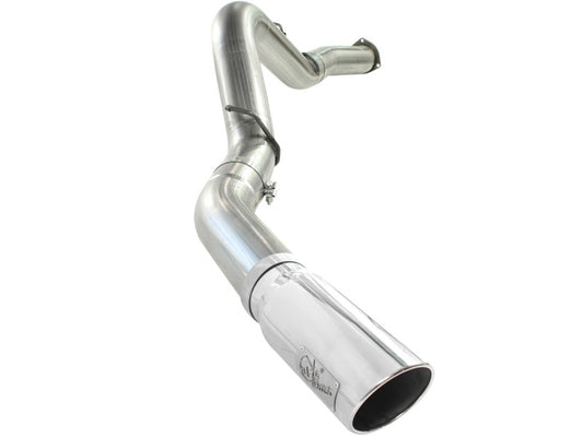 aFe MACHForce XP Exhaust 5in DPF-Polished, GM Diesel Trucks 07.5-10 V8-6.6L 9(td) LMM - Burkken Auto Parts
