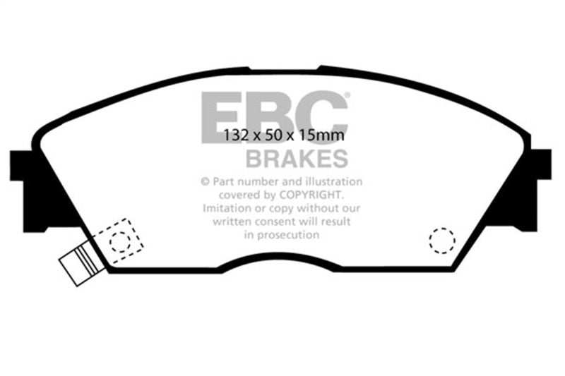 EBC 90-92 Honda Civic CRX 1.6 Si Greenstuff Front Brake Pads - Burkken Auto Parts