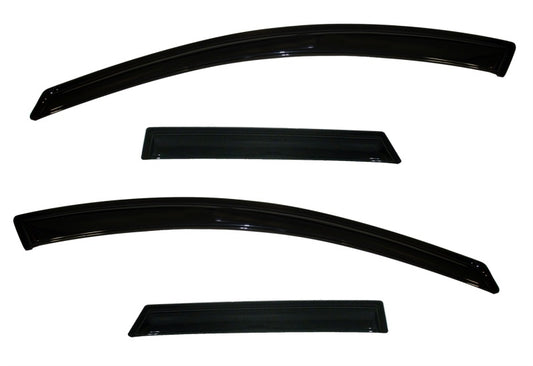 AVS 10-13 Mazda 3 (5 Door Sport) Ventvisor Outside Mount Window Deflectors 4pc - Smoke - Burkken Auto Parts