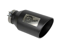 aFe Power Universal 5in Inlet 8in Outet MACH Force-XP Clamp-On Exhaust Tip - Black - Burkken Auto Parts