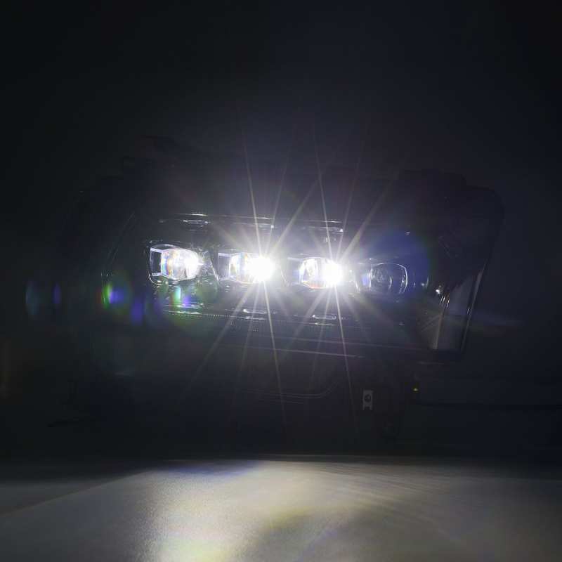 AlphaRex 19-21 Ram 2500 NOVA LED Proj Headlights Plank Style Alpha Blk w/Activ Light/Seq Signal/DRL - Burkken Auto Parts